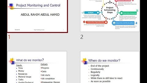 SEAA4113 LECTURE 19 PROJECT MONITORING AND CONTROL 2022