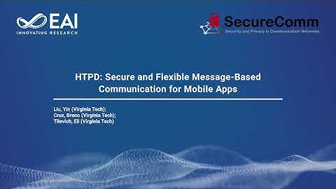 HTPD: Secure and Flexible Message-Based Communication for Mobile Apps