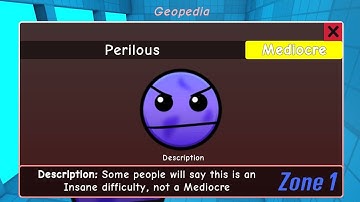 How to get PERILOUS in FIND THE GEOMETRY DASH Difficulties Roblox Zone 1 [ MATH Test ]