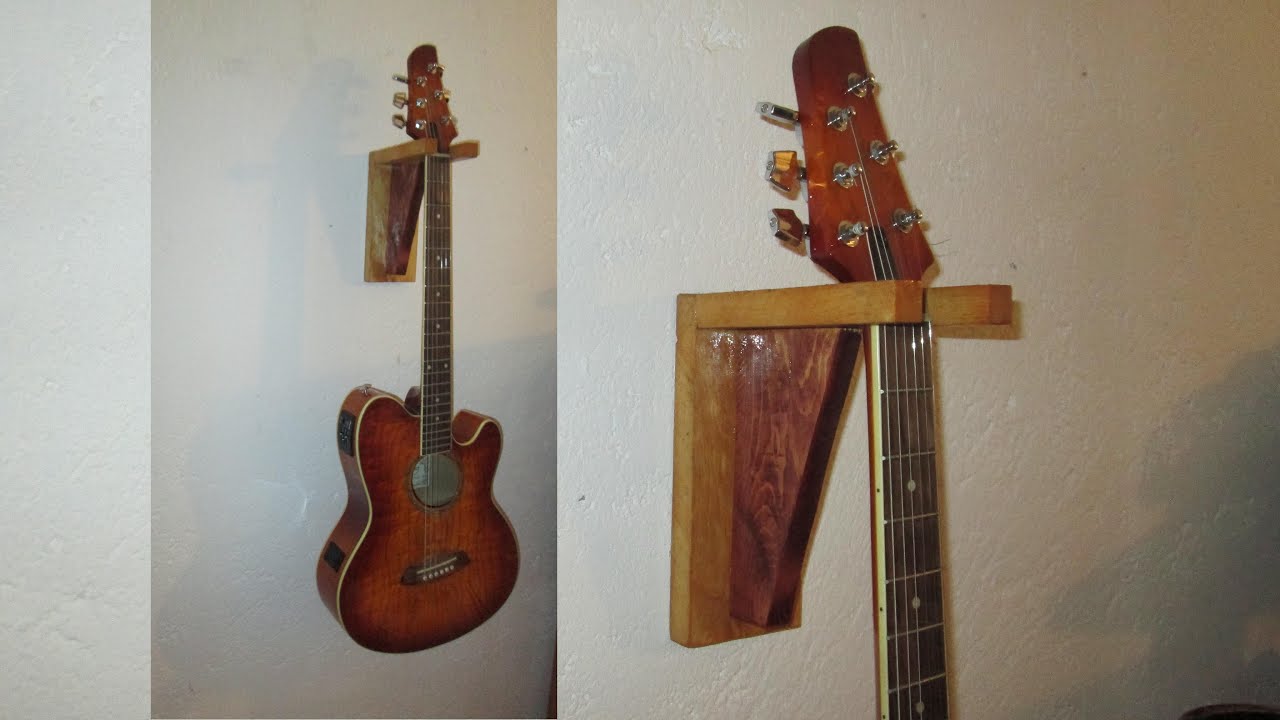 Como hacer Soporte de madera Para Guitarra (#5 ) FACIL 