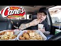 EATING Raising Canes Chicken Fingers With LARGE Sauce | Mukbang