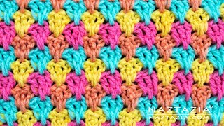 HOW to CROCHET TEARDROP STITCH for a Blanket and Scarf - Stitchorama by Naztazia