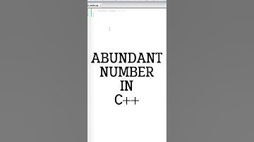 Abundant number in CPP #shorts
