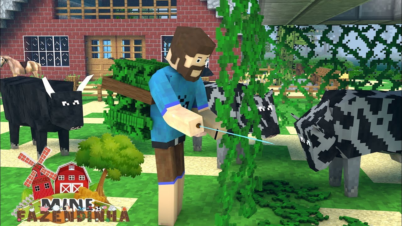 COMO FAZER UM ALIMENTADOR DE VACAS MANUAL NO SURVIVALCRAFT 2 MINE FAZENDINHA EPISODIO 6