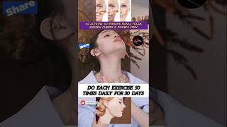 04 Actions To Remove Nasal Folds, Sunken Cheeks & Double Chin  😱 #yoga #skincare #korean #shorts
