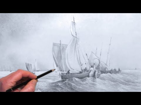 Sketching Boats, Seascape, Quick & Easy