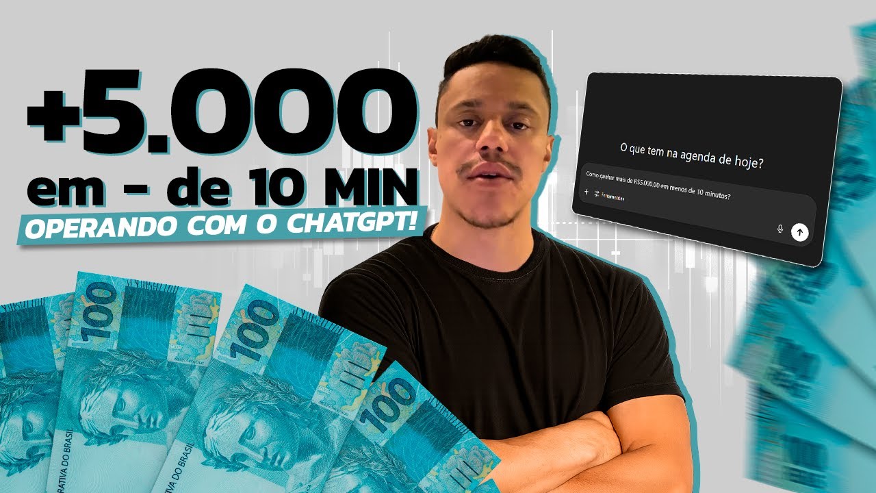 Como Ganhar + de 5k em  Menos de 10 min com Day Trading + CHATGPT. O Comando Mais Assertivo do Mundo