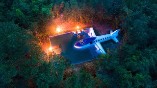 How We Build the Most Incredible House in a Plane With Swimming Pool Around, Jungle Survival skills