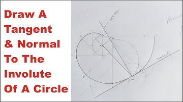 How to Draw a Tangent to the Involute of a Circle | Tangent and Normal to the Involute of a Circle