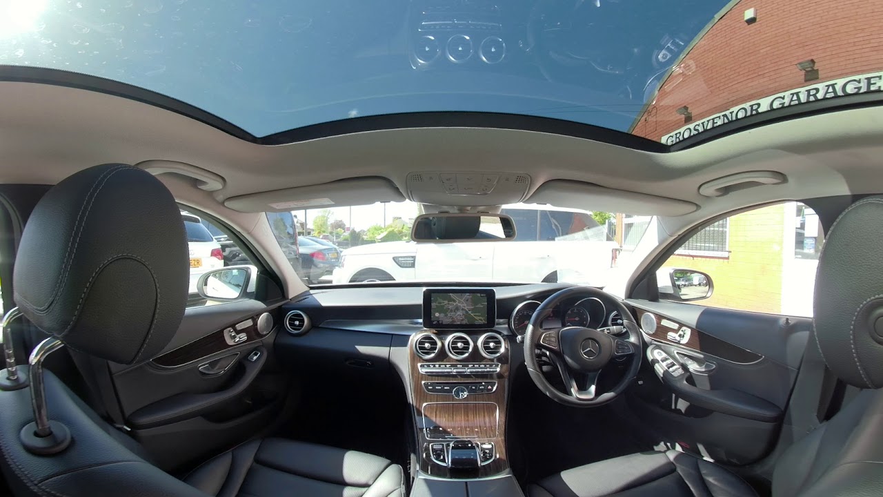 360 All Round Interior View Of A 2015 Panoramic Roof Mercedes Benz C Class 2 1 C250 Cdi Bluetec Spo Youtube