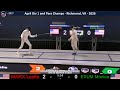 Final -Vet 50 Women's Epee - (  Marx - Exum ) -- April  - Richmond, NC - 2026