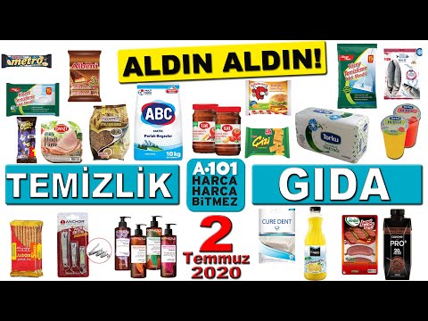 A101 Perşembe Günü Gelecek Temizlik Gıda Abur Cubur | A101 2 Temmuz 2020 Aktüel | A101 Kampanya