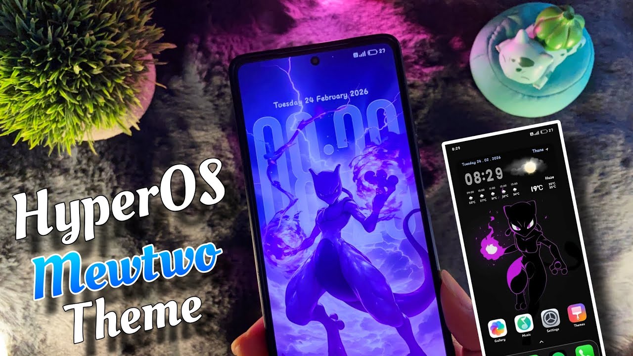 HyperOS x Pokémon Mewtwo 💜 Легендарная тема | #hyperos #mewtwo