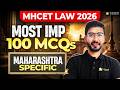 MHCET Law 2026: Maharashtra Specific GK (Top 100 Questions) Quiz MHCET 5-Year LLB 2026