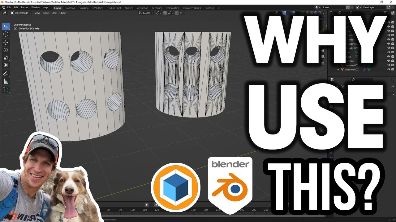 Why would you use the Blender TRIANGULATE (Quick tutorial here!) - YouTube