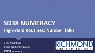 SD38 Numeracy: High-Yield Routines: Number Talks