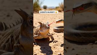This Lizard Shoots Blood 😳 Horned Lizard Defense Explained