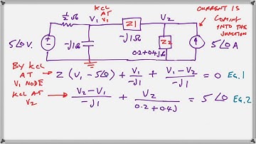 Steady State AC analysis -  Nodal Analysis Example