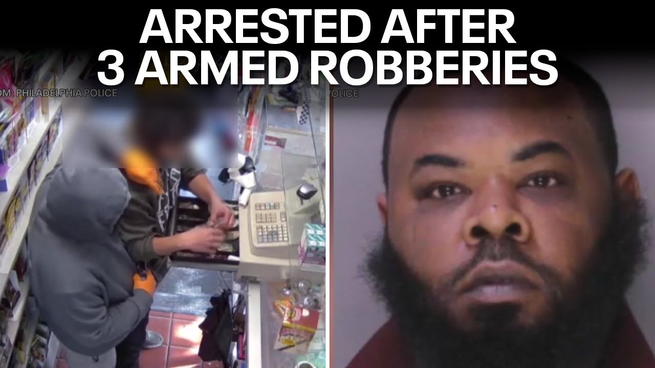 Man arrested in connection to three armed robberies across Philly - YouTube
