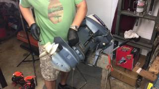How to remove lower unit 1977 Evinrude Outboard Motor Part 1