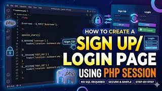 How to create a Sign up/login page using PHP session