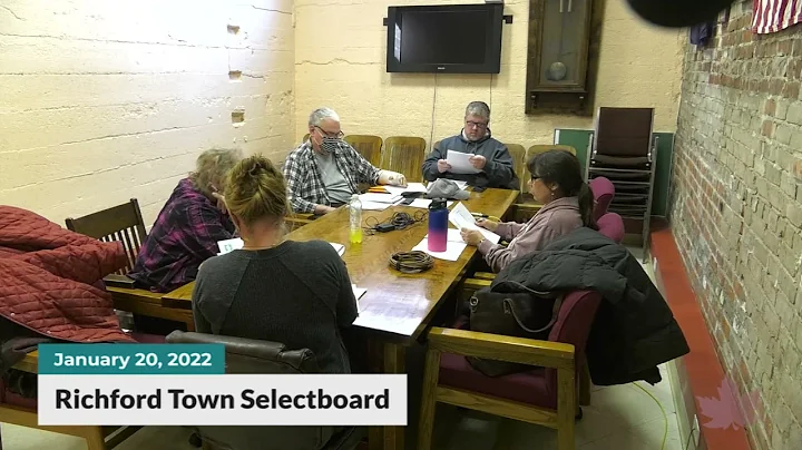 Richford Town Selectboard Meeting | 01/20/2022