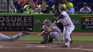 WSH@MIA: Prado rips a go-ahead single in the 8th