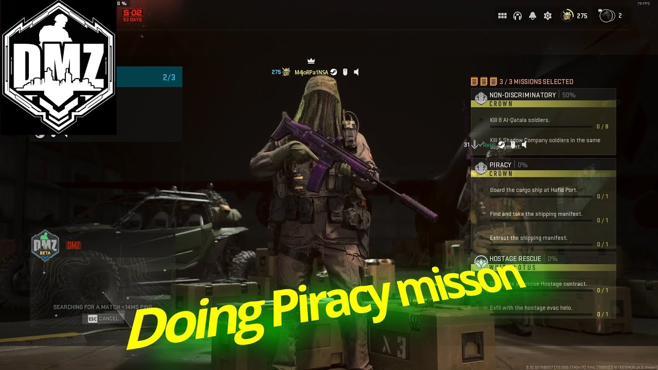 Doing the Crown Piracy mission in DMZ YouTube