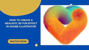 Create a realistic 3D fur effect in Adobe Illustrator Tutorial//#viralvideo #illustration