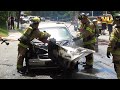 Car fire on Pompton Avenue in Verona