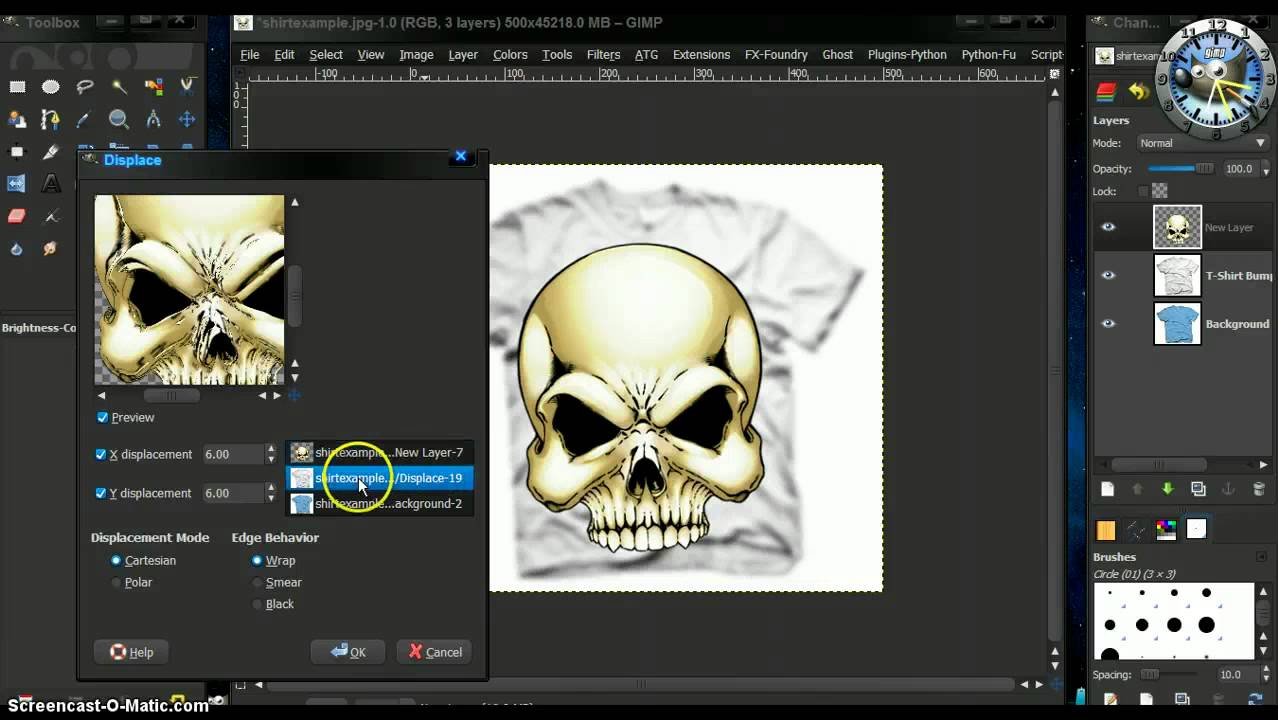 Gimp T-Shirt Graphics Manipulation - YouTube