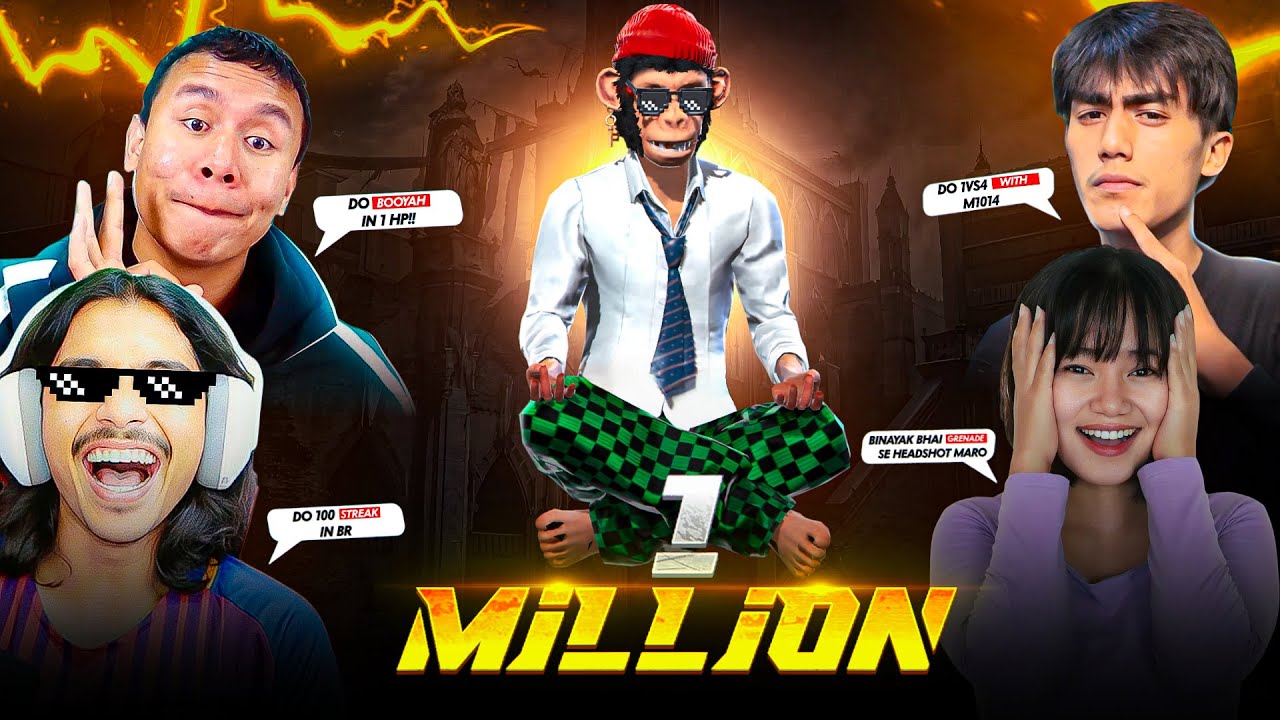 1M Special❗Facing the BIGGEST Free Fire Creators Challanges🔥