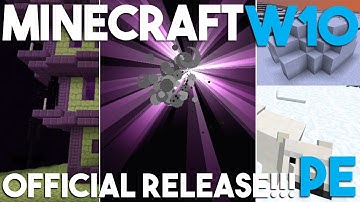 Minecraft Windows 10 Edition and PE Official Release!!! (Update 1.0)