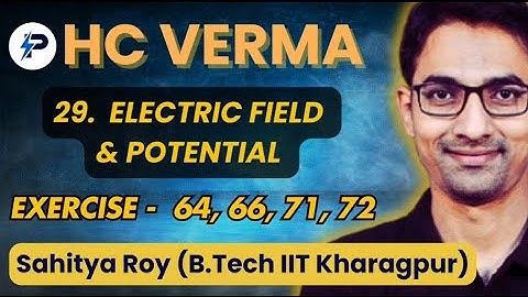 Electric Field & Potential Lecture 6/7 II Chapter 29 II HC Verma Series II Sahitya Roy BTech-IIT KGP