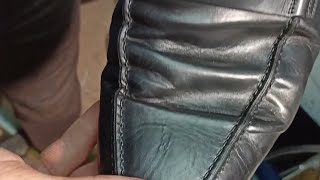 Устранение морщин на кожаной обуви #юриймастер #ремонтобуви #рекомендации