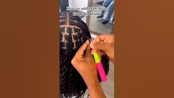 How to add curly hair for boho braids #shorts #viral #nikkyd33 #nigeria