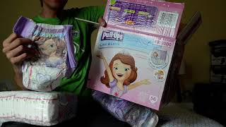 Sofia the First, Huggies Pull-Ups Cool & Learn 4T-5T for girls, package opening
