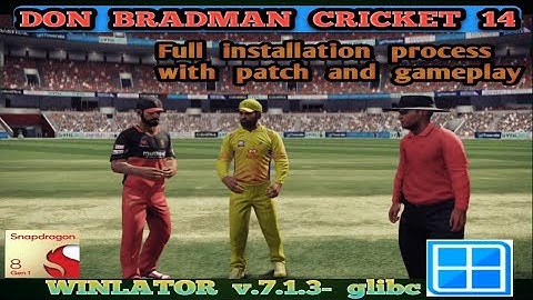 How to install Don Bradman Cricket 14  with patch in Winlator Android, full process with Gameplay