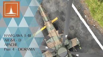 AH-64D Apache - 1:48 HASEGAWA Part 4 DIORAMA Scale Modeling Aircraft Building