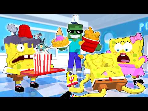 🍕 [Season 2] Work At Bikini Bottom Fast Food Places - Minecraft Animations