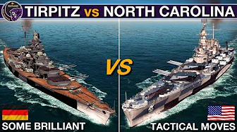 Tirpitz Battleship vs North Carolina Battleship (ROUND 2) | War On The Sea