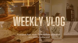 WEEKLY VLOG | HOMEGOODS RETAIL THERAPY, NEW FURNITURE, ANOTHER FAILED PHOTOSHOOT | LONDON NOEL