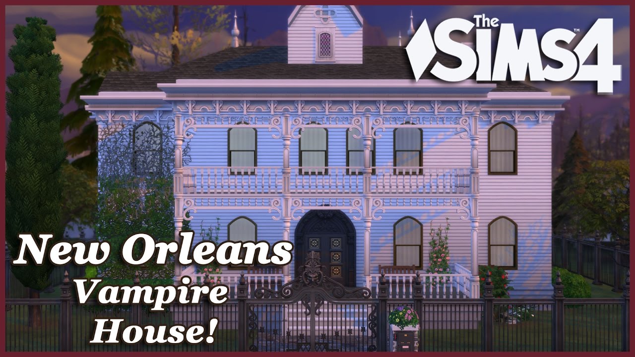The sims 4 New Orleans Vampire House (House build) YouTube