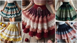 Crochet Skirt Designs In Very Beautiful Colors  // #Crochet  #Crochetskirt