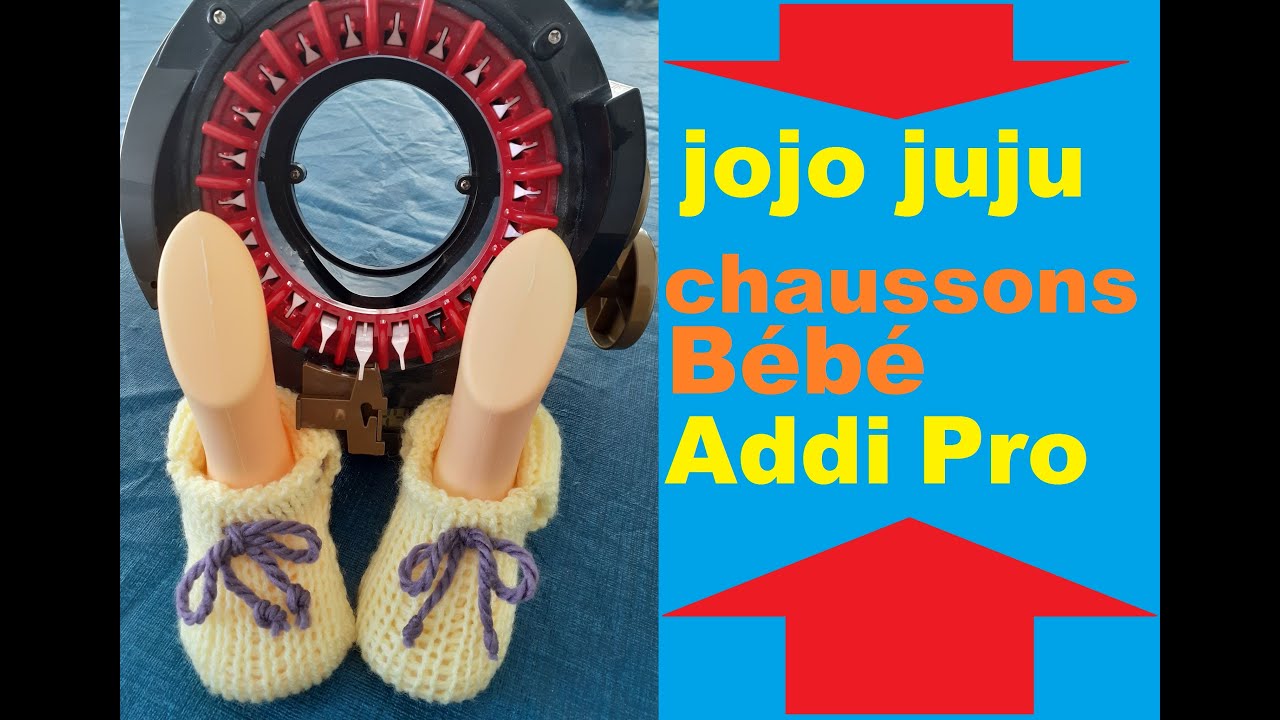 Comment Tricoter Des Chaussons Bebe Machine A Tricoter Youtube