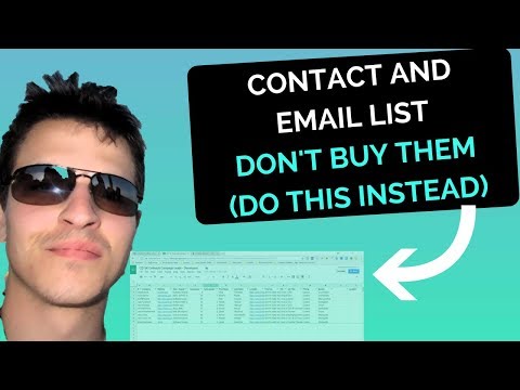 Contact and Email List - Don't Buy Them (do this instead)