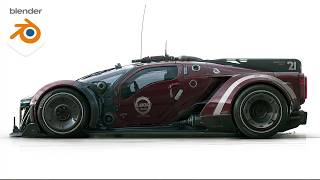 Futuristic Car In Blender