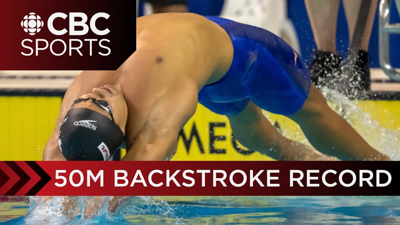 Javier Acevedo sets new Canadian record in 50m backstroke | CBC Sports