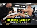 Jonathan Haggerty EXPLOSIVE Muay Thai Pad Work