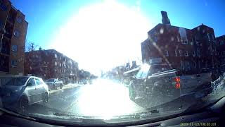 Drivers caught on camera ignoring school bus stop sign and red lights. Montreal, Qc.  078